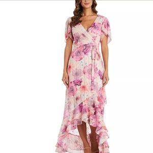 Nightway R & M Richard’s High Low Ruffled Dress